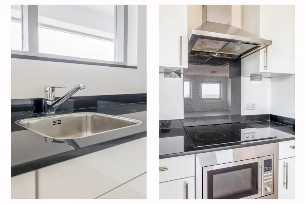 Cucina - Modern Apartment with City View in Rotterdam