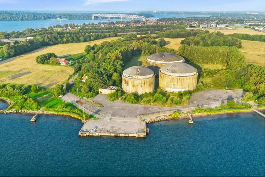 Vue aérienne - Industrial Plot with Harbour Facilities in Fredericia