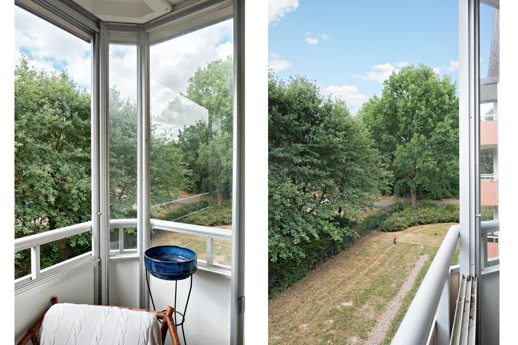 Balcony - Two-Bedroom Flat with Glazed Balcony in Åstorp