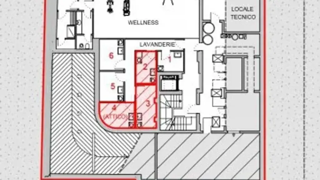 Plan - Modern Apartment with Wellness Area in Bergamo