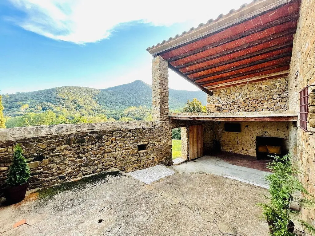 Terrasse - Rustic Chalet with Pool in Canet d'Adri