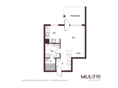 Plan - Brightly Renovated Studio with Sauna in Länsi-Hervanta