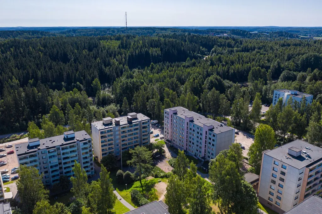 Vue aérienne - Spacious Studio with Balcony in Lahti