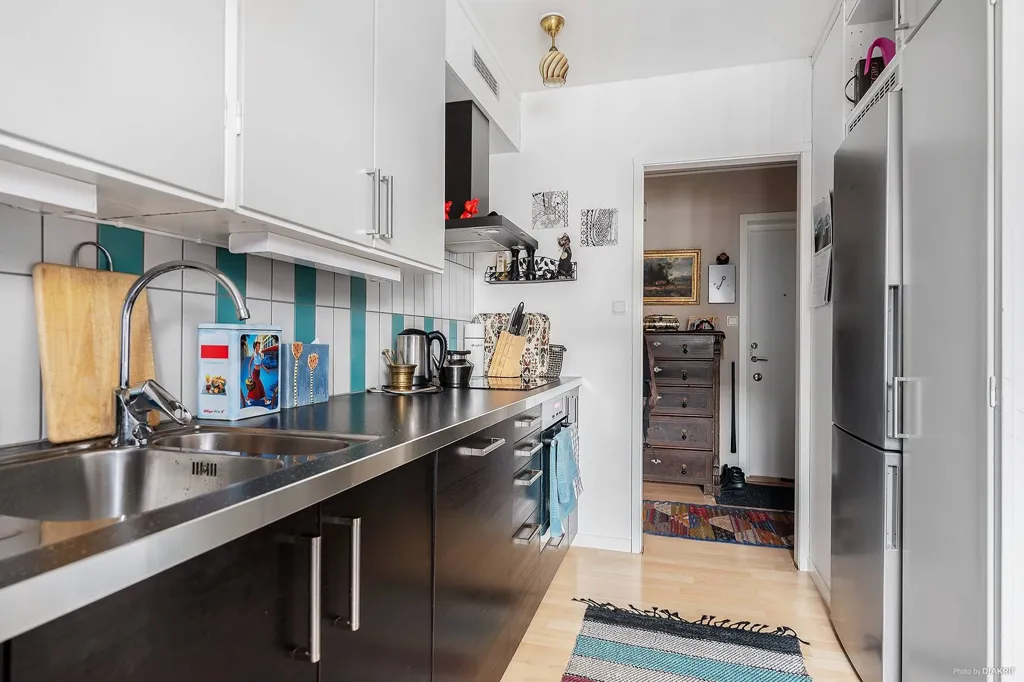Köök - Apartment with Balcony in Central Växjö