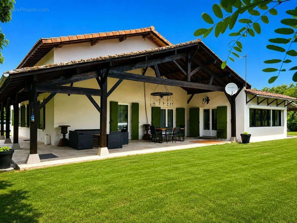 Terrasse - Propriété en Pierre avec Piscine et Gîte à Saint-Michel-de-Castelnau