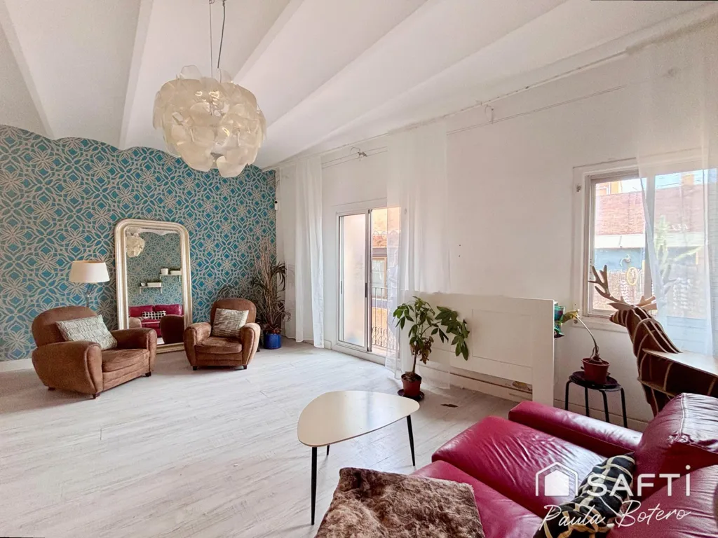 Séjour - Loft with Terrace in El Raval