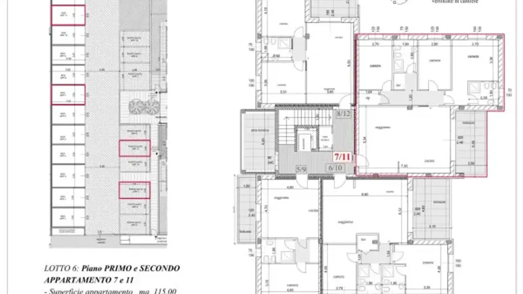Planimetria - Spacious 4-Bedroom Apartment with Terrace in Cameri