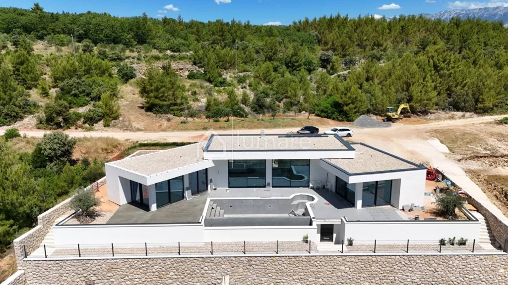Vue aérienne - Villa with Sea View near Zadar