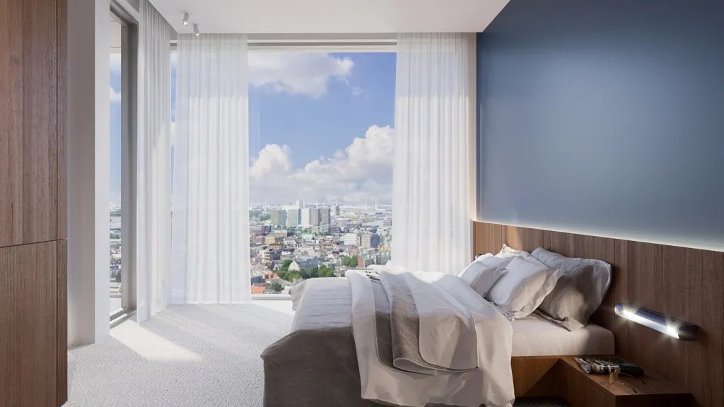 Chambres - Penthouse avec vue sur le 25e étage près de la gare