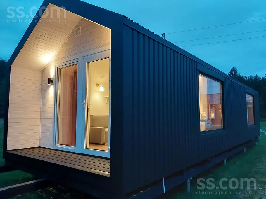 Õhuvaade - Log Cabin with Heating in Latvia