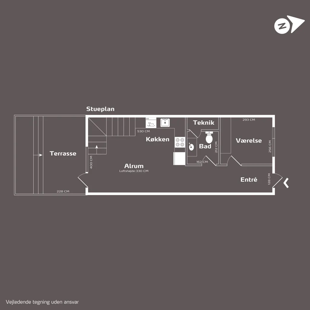 Plan - Modern Apartment with Unique Design in Roskilde