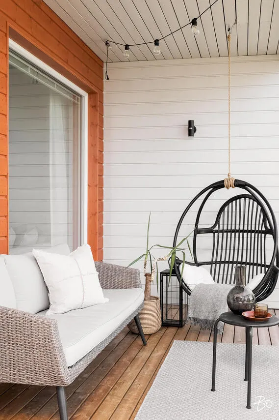 Terrasse - Modern End-Unit Apartment with Balcony in Kantola