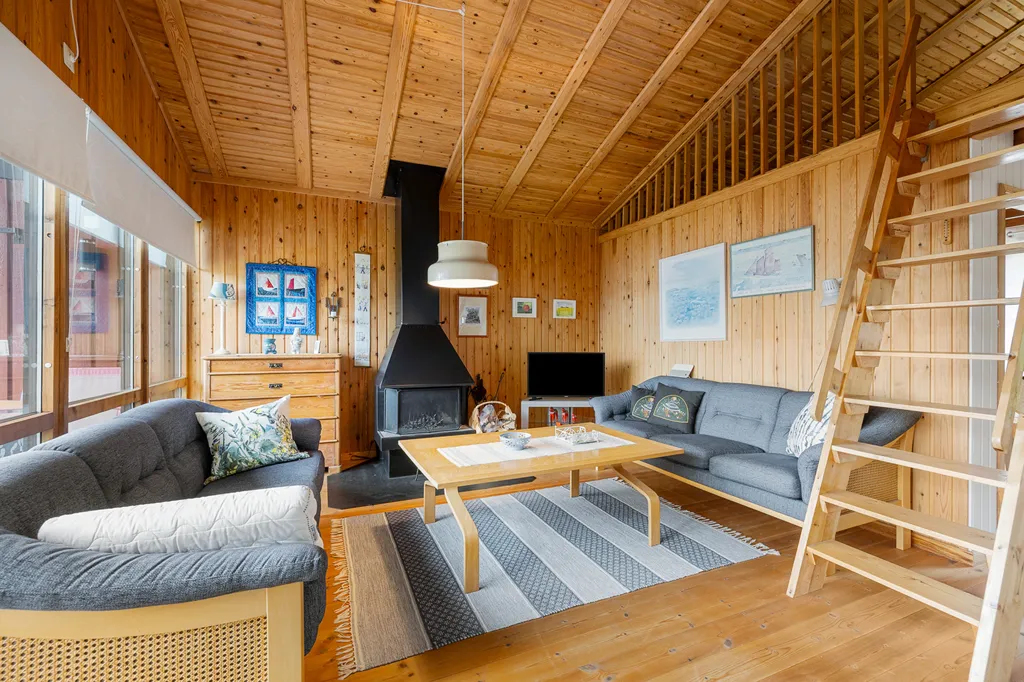Salón - Cottage with Fireplace in Råneå