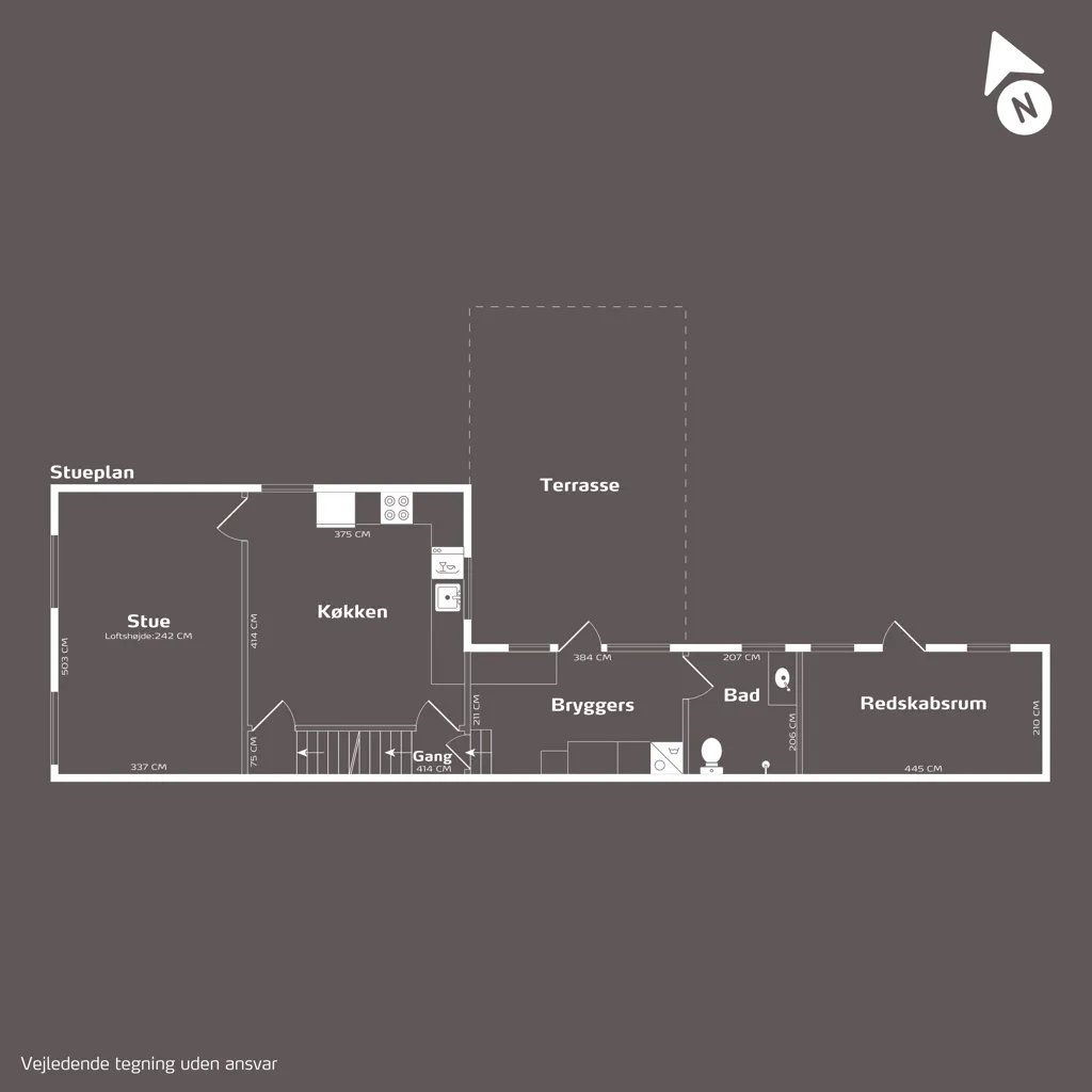 Plan - Charming Terraced House in Brande