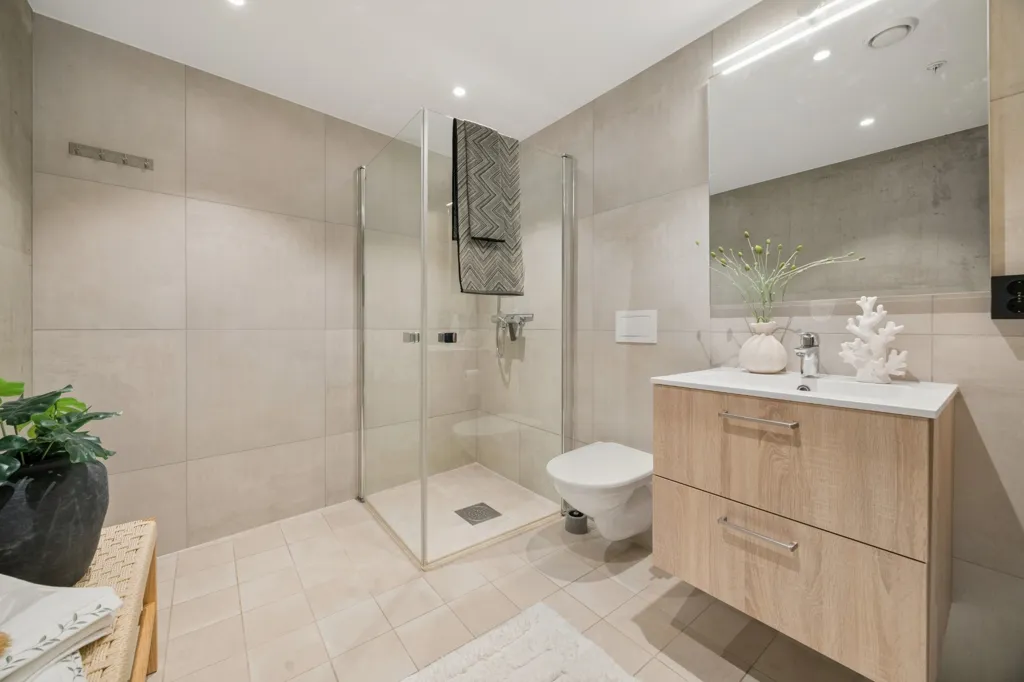 Salles de bain - Modern 2-Bedroom Flat with Lift in Trondheim