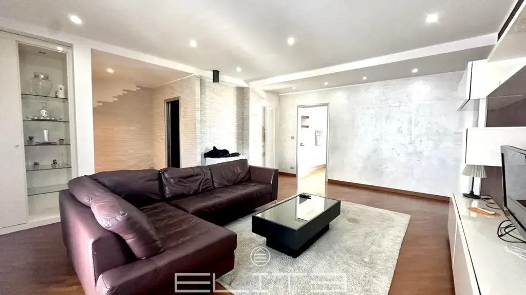 Living Room - Modernised Apartment with Balcony in Ancona