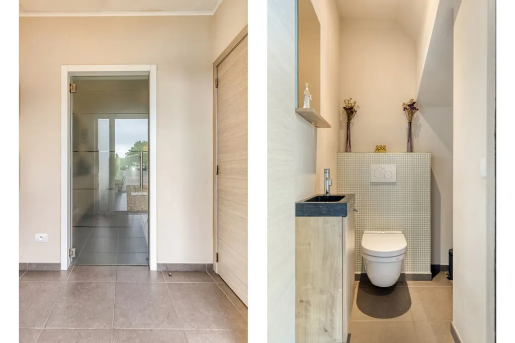 Salles de bain - Maison Récemment Construite avec Terrasse à Clabecq