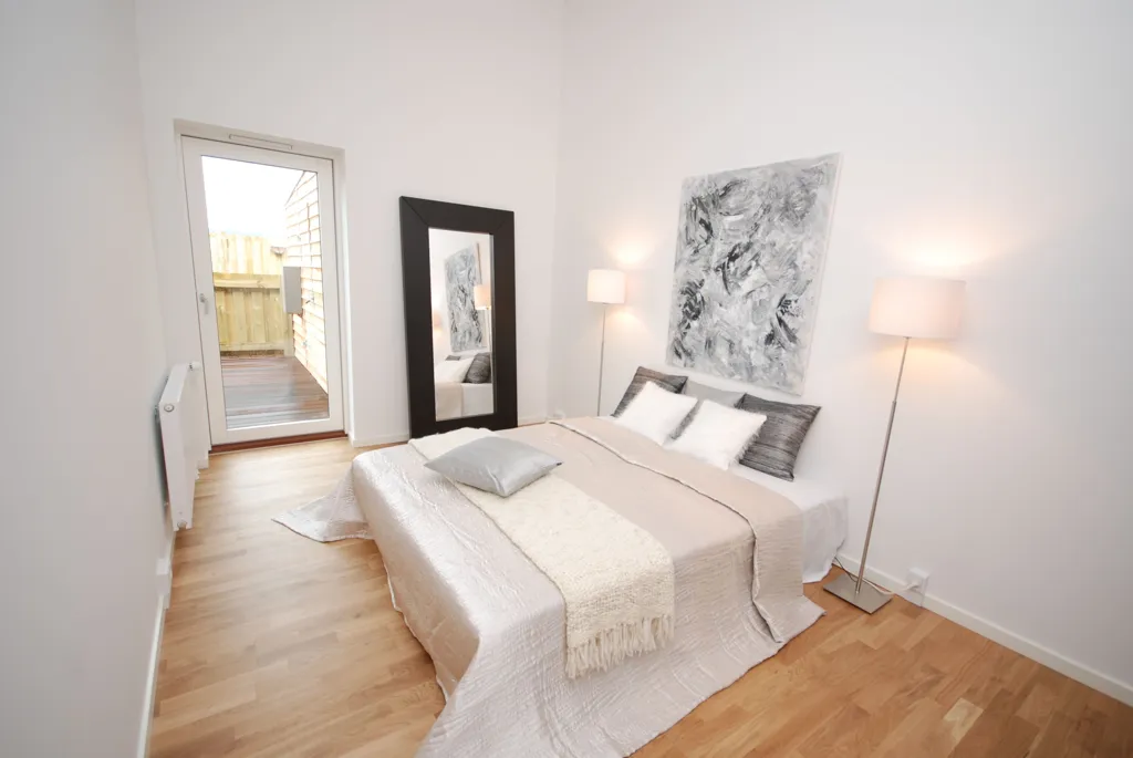 Chambres - Central Flat with Balcony in Smørum