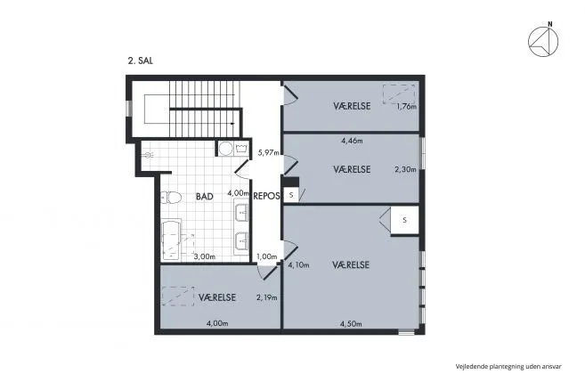 Plan - Six-Bedroom Flat with Terrace in Varde