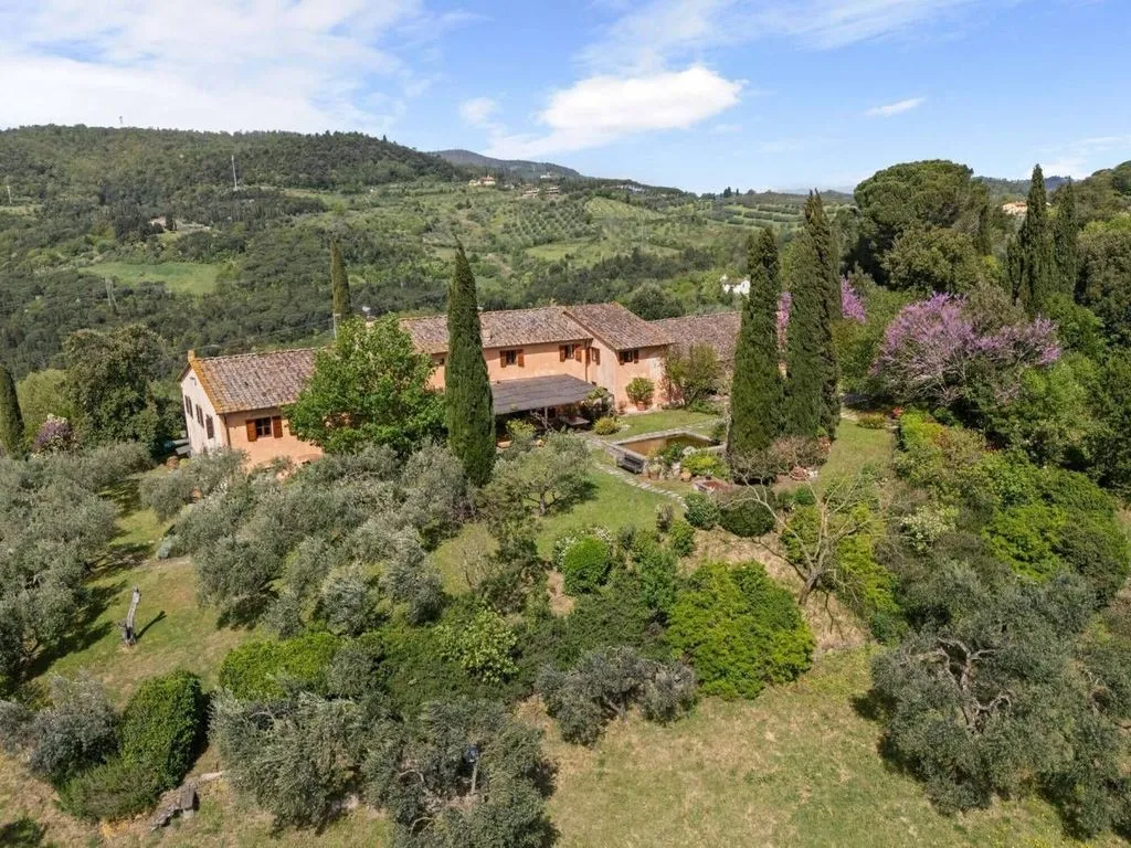 Õhuvaade - 17th-Century Villa with Olive Grove in Carmignano