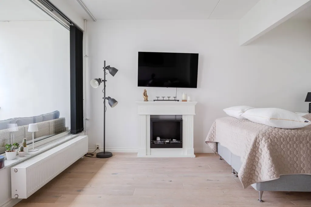 Bedrooms - Waterfront Apartment with Balcony in Stockholm