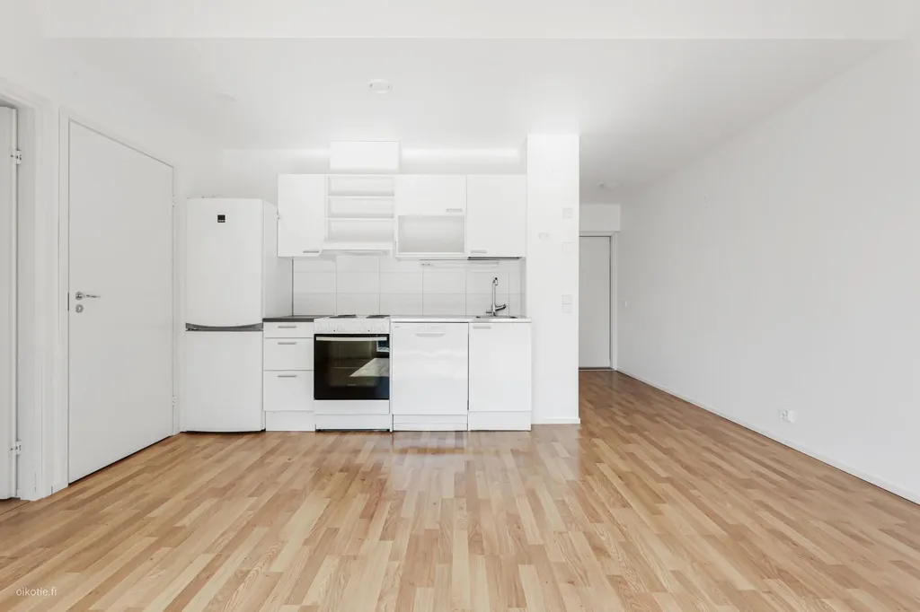 Cuisine - Efficiently Designed Apartment with French Balcony in Järvenperä