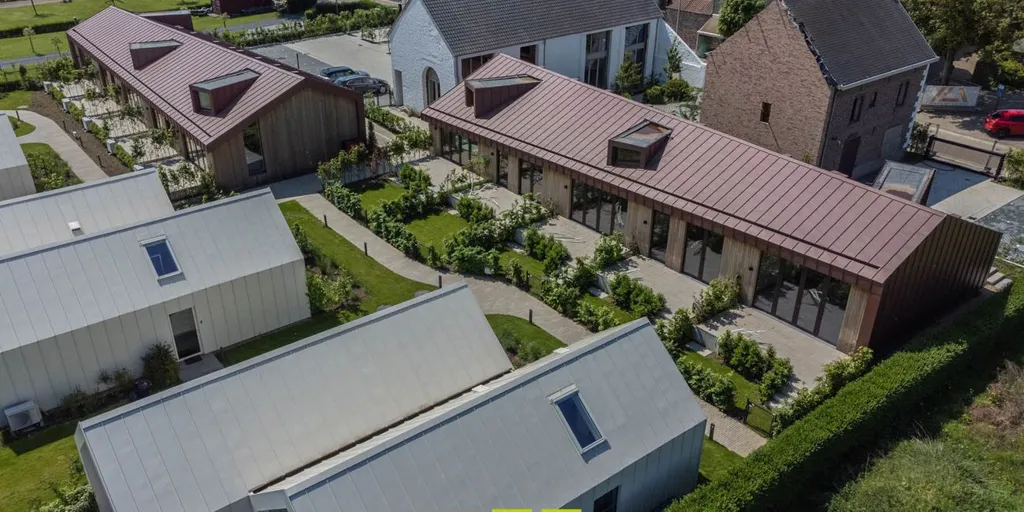 Vue aérienne - Cottage avec Terrasse à Aldeneik près de la Meuse