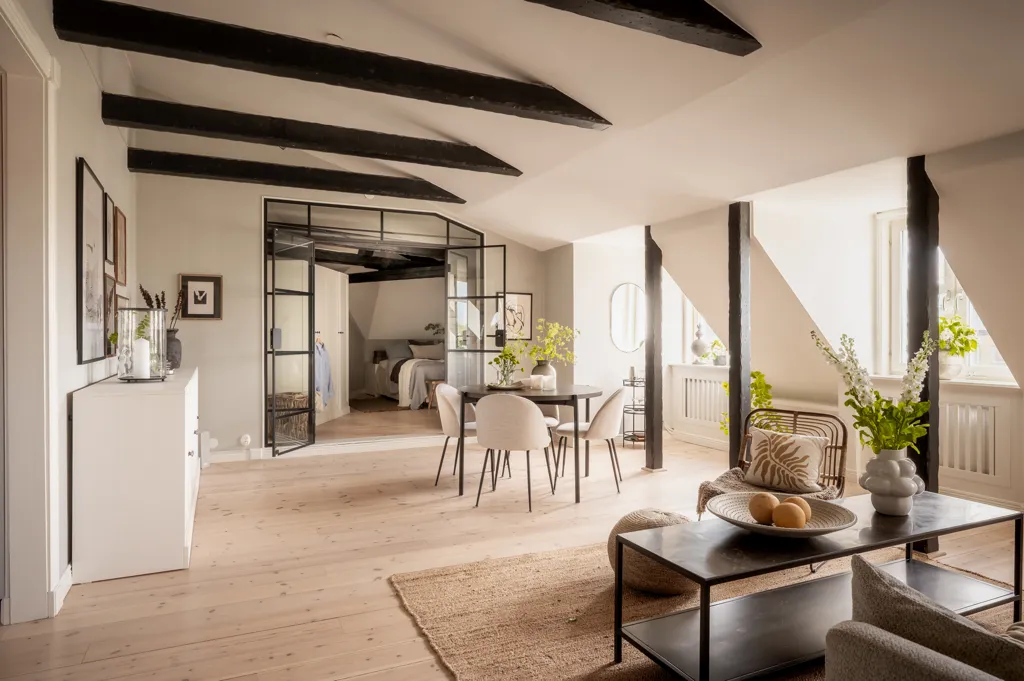 Séjour - Charming Loft with City View in Stockholm