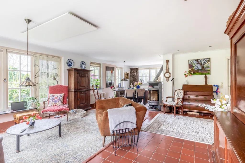 Living Room - Country House with Forest View in Deurne