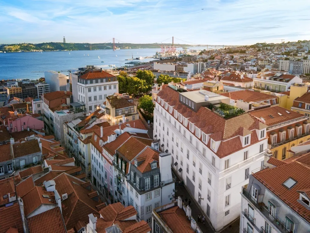 Vue aérienne - Duplex Apartment with Terrace in Lisbon's Historic Centre