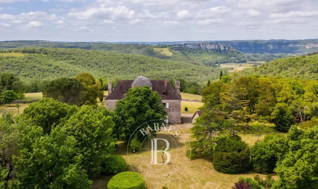 Õhuvaade - 19th-Century Manor with Panoramic View near Rocamadour