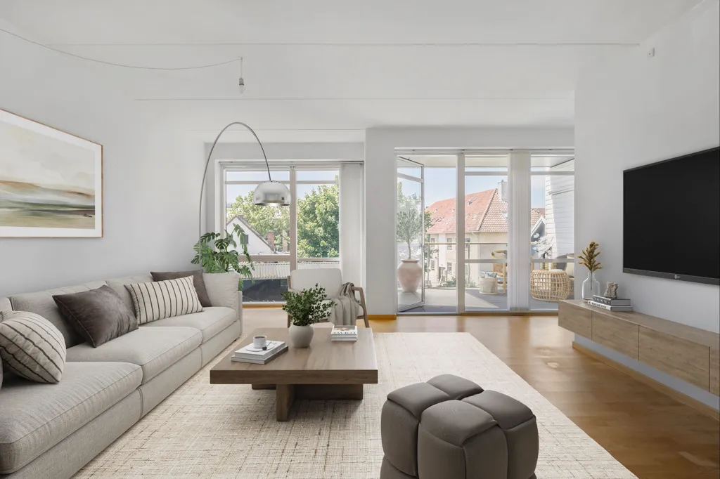 Elutuba - Apartment with High Ceilings in Allerød