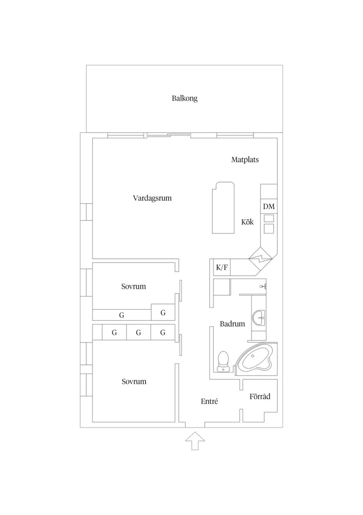Plaan - Apartment with Balcony in Sollentuna