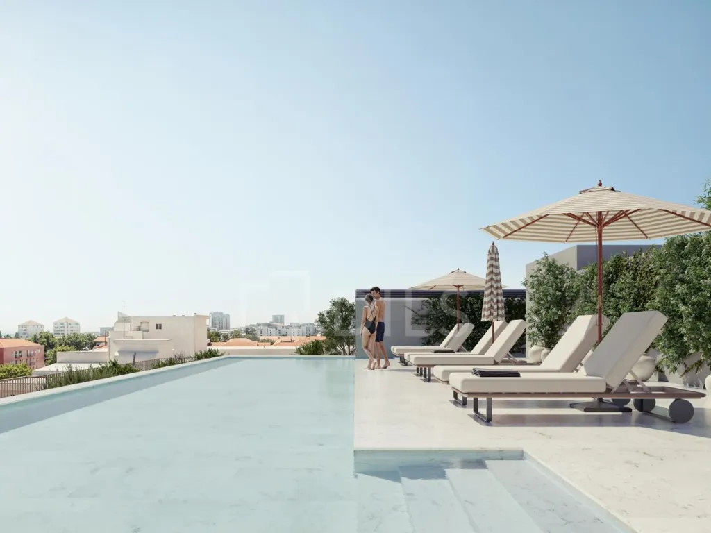 Piscina - T2 Apartment with Rooftop Pool in Alvalade