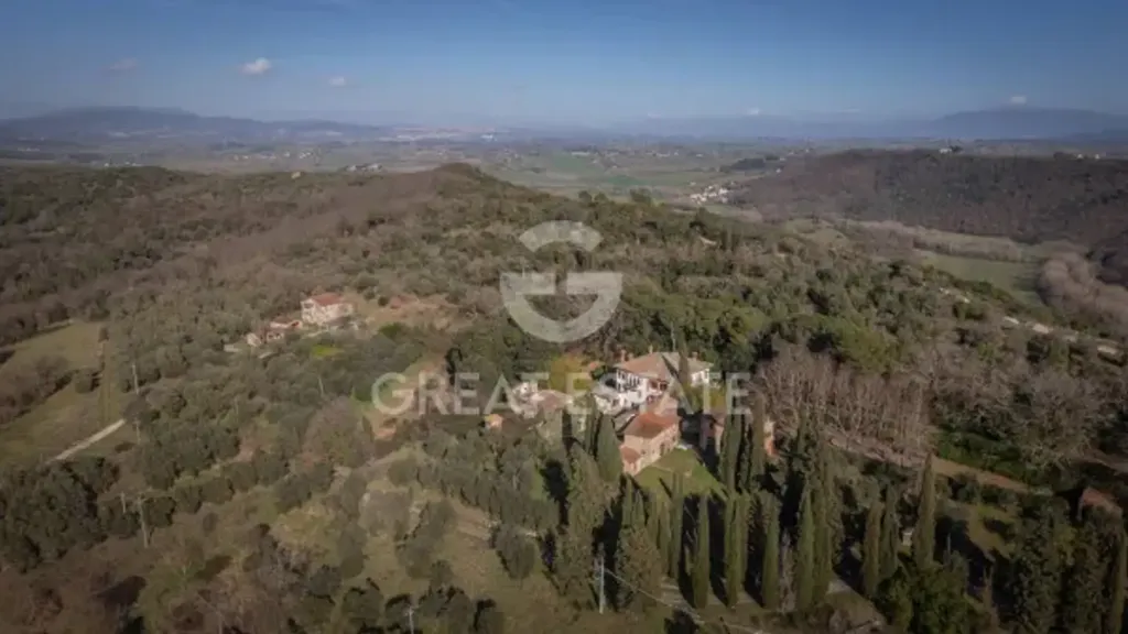 Vue aérienne - Historic Casale with Panoramic Views in Piegaro