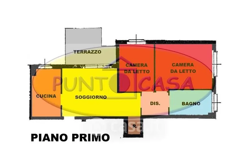 Planimetria - Trilocale with Terrace in Borghetto Lodigiano