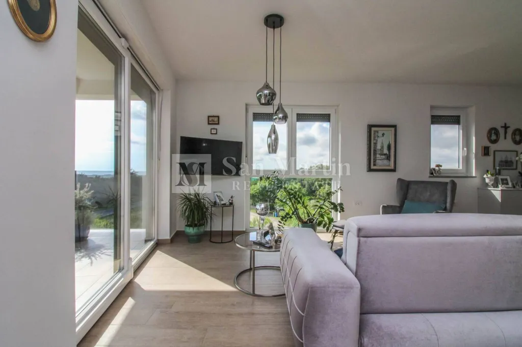 Living Room - Modern Apartment with Sea View in Poreč