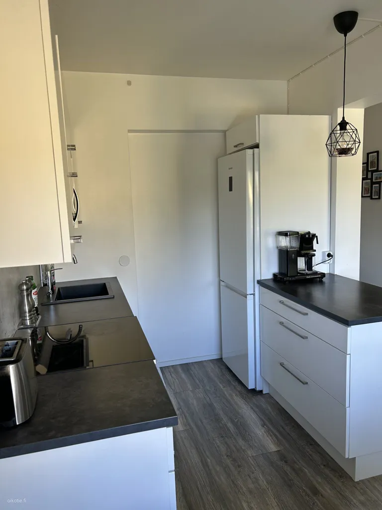 Kitchen - Renovated Apartment with Balcony in Tapiola