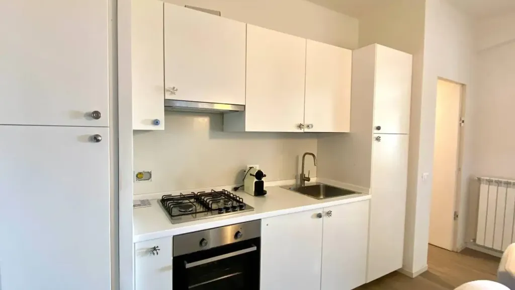 Köök - Seafront Apartment with Balcony in Taggia