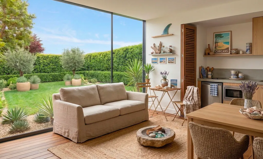 Elutuba - 3-Piece Flat with Garden in Carcans Centre