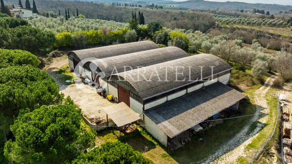 Vue aérienne - Vineyard Estate with Casale in Chianti