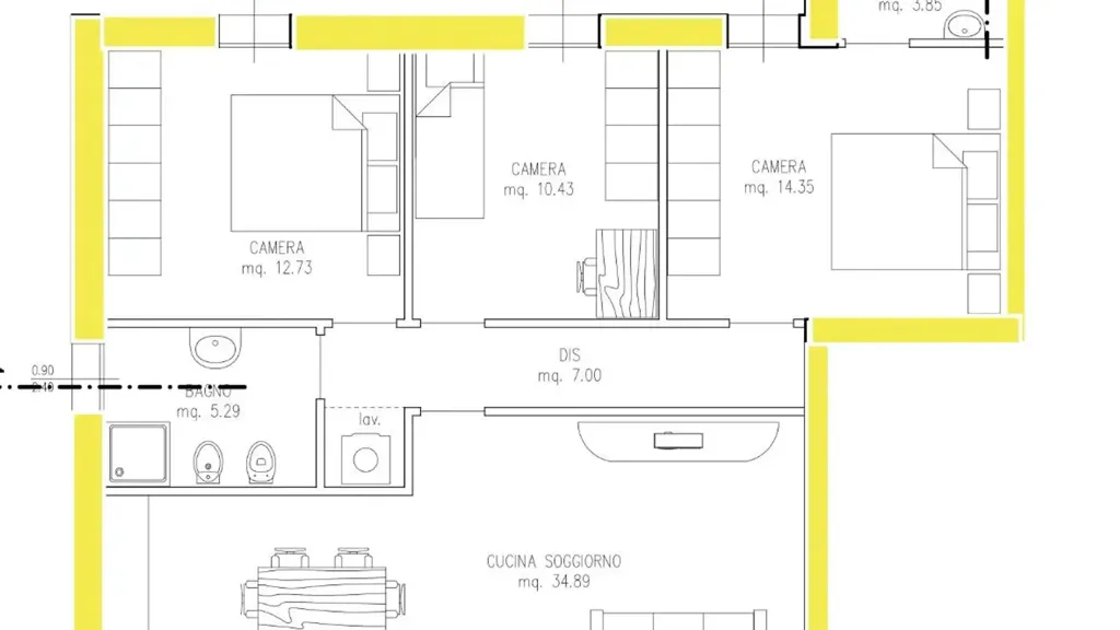 Floor Plan - Newly Constructed Ground Floor Apartment in Conselve