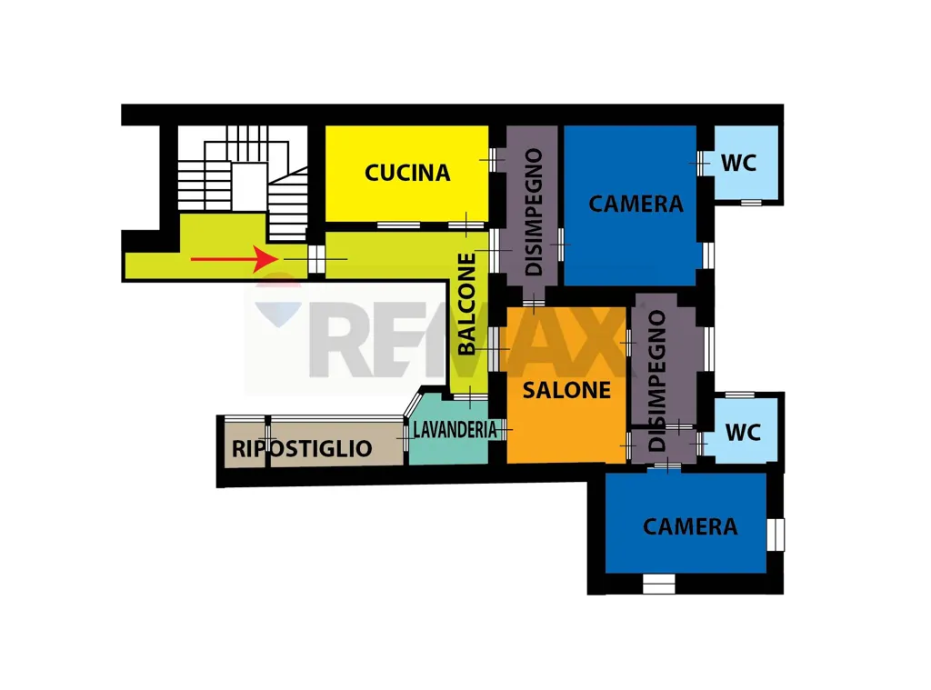 Plan - Apartment with Balcony in Central Afragola