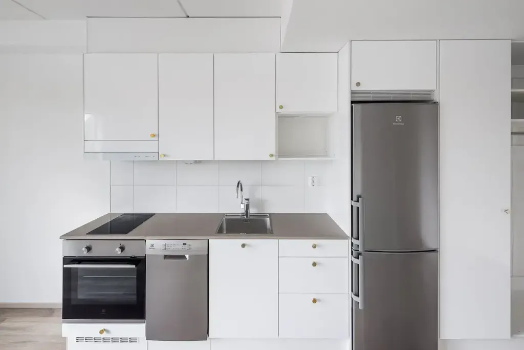 Cucina - Modern Studio with Balcony in Lamminpää, Tampere