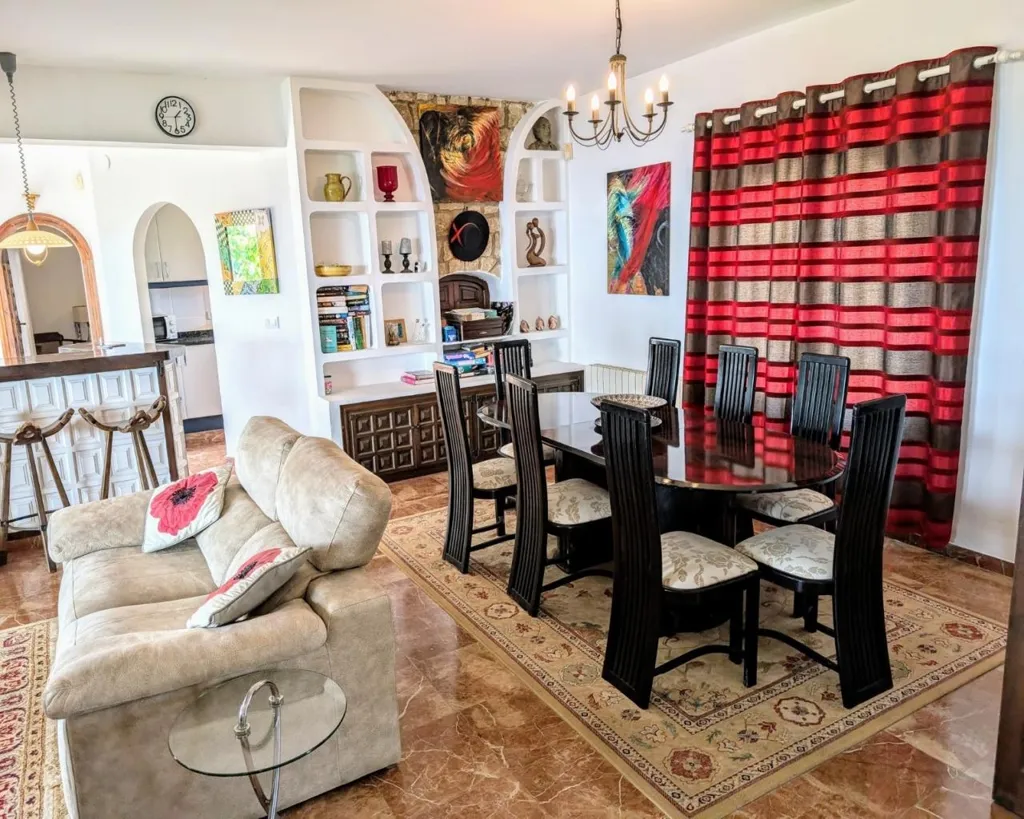 Dining Room - Traditional Villa with Sea View in Benimeit, Moraira