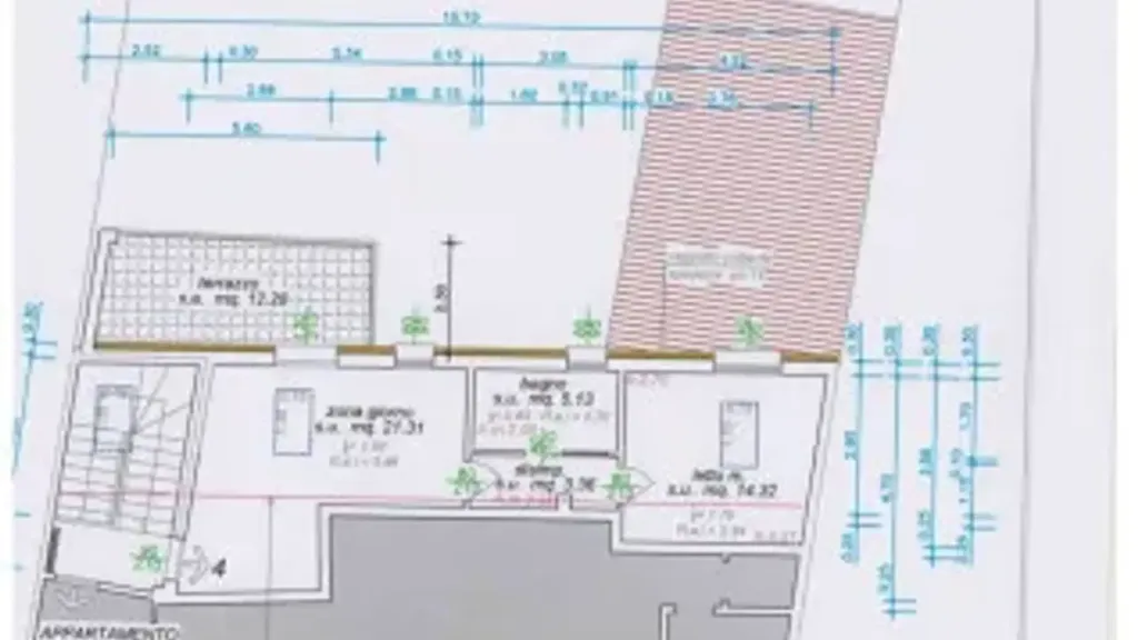 Planimetria - Apartment with Terrace in Cento Centre