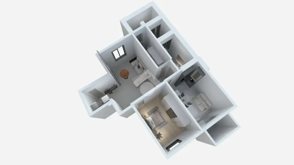 Plaan - Rustic Apartment with Balcony in Palermo