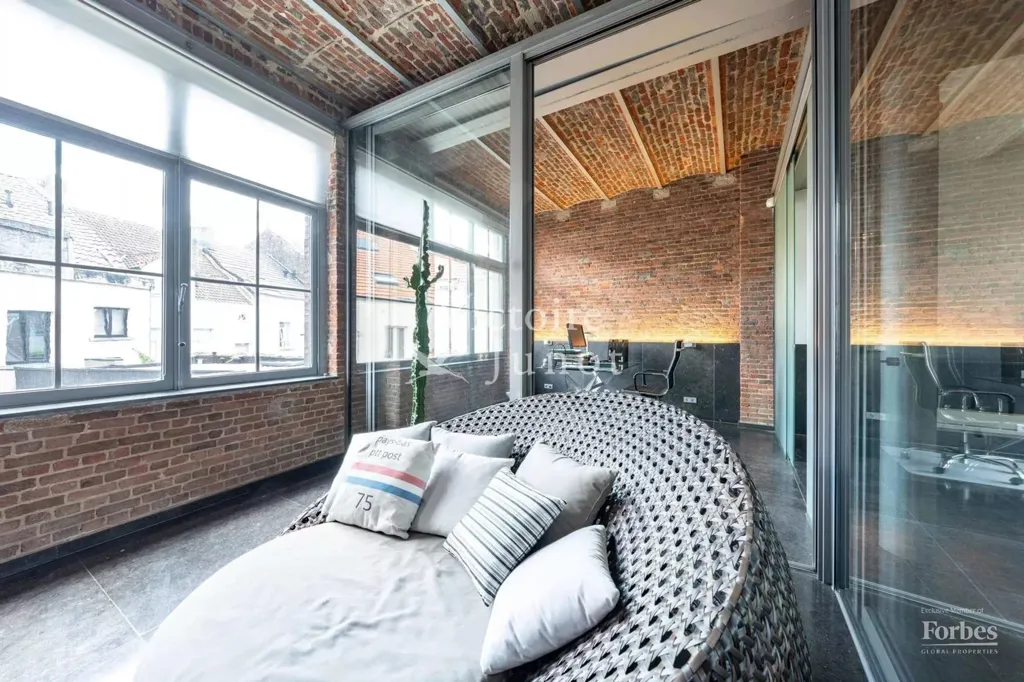 Séjour - Loft 2 Chambres avec Parking à Bruxelles