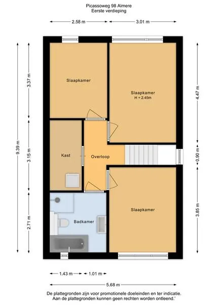 Plan - Semi-detached House with Garden in Almere