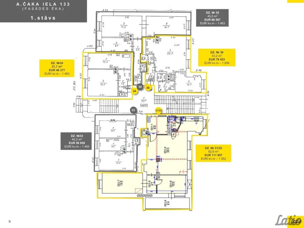 Floor Plan - Apartment with Central Heating in Grīziņkalns, Rīga